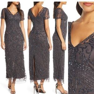 Beaded Mesh Dress